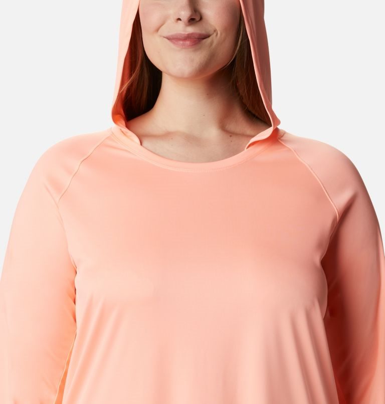 Columbia PFG Tidal Tee Hettegensere Dame Rosa | Plus Size 04653D